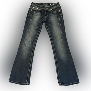 Miss Me Jeans Womens 29 Signature Boot Cut Embellished Pockets Pants